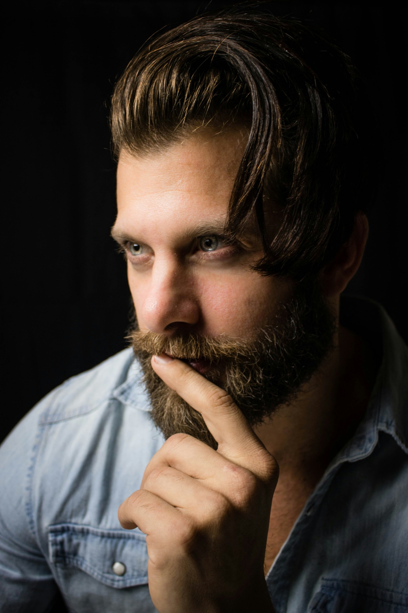 Bearded man portrait for Beard Split Ends